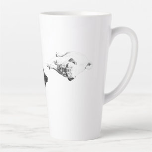 Morning Stillness, Gentle Pup Gaze Latte Mug