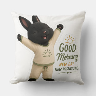 Morning Stretch Bunny Sticker Cushion