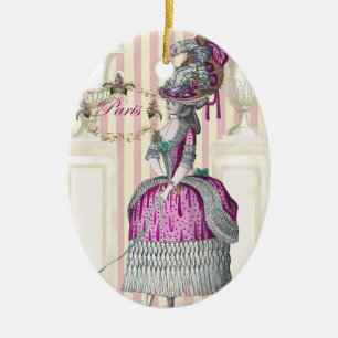 Morning stroll down the Champs-Élysées Ceramic Tree Decoration
