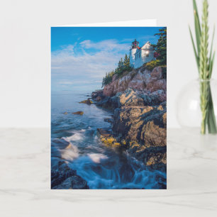 Morning Sun At Bass Harbour Lighthouse Card