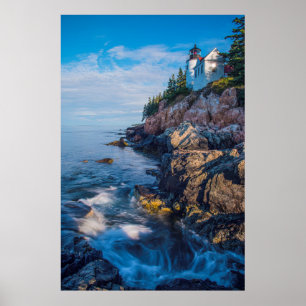Morning Sun At Bass Harbour Lighthouse Poster