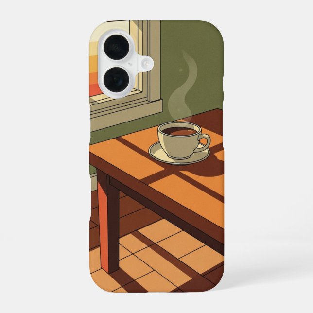 Morning Sun Coffee iPhone 16 Case (Back)