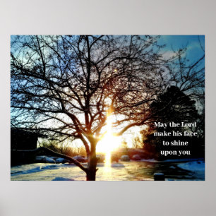 MORNING SUN CREATES THE CROSS poster