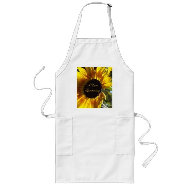 Morning Sunflower Customisable Long Apron (Front)