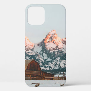 Morning Sunrise Cabin at Grand Teton National Park iPhone 12 Case