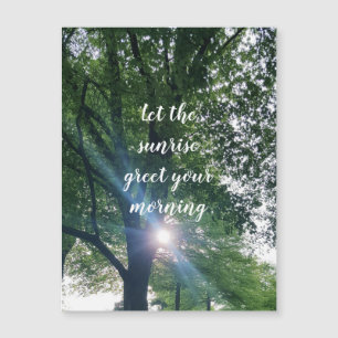 Morning Sunrise Encouraging Magnetic Greeting Card