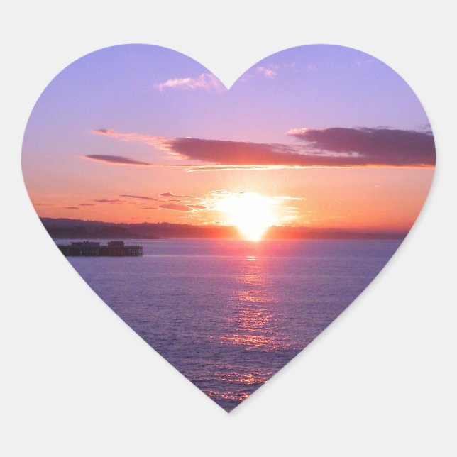 Morning Sunrise Heart Sticker (Front)