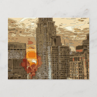 Morning Sunrise in the Heart of Manhattan Postcard