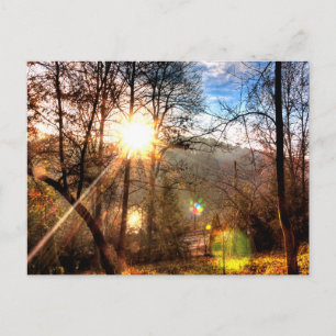 Morning Sunrise Reflection of a Pond, Baltic, Ohio Postcard