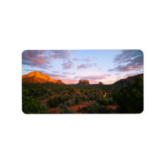 Morning Sunrise Sedona Arizona Desert Label