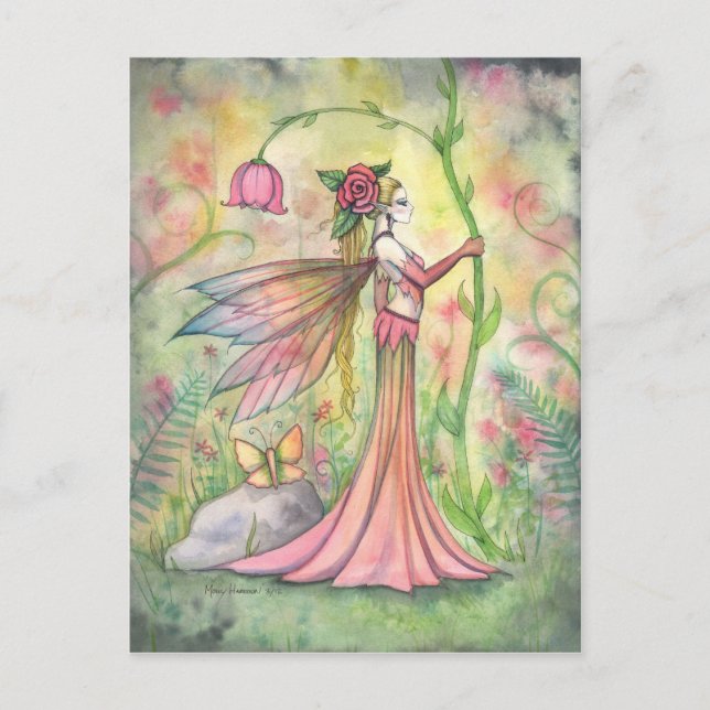 Morning Sunshine Flower Fairy Art Fantasy Postcard (Front)
