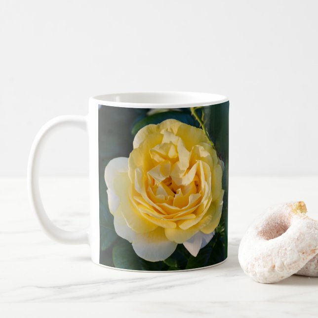 Morning Sunshine Rose Coffee Mug (With Donut)