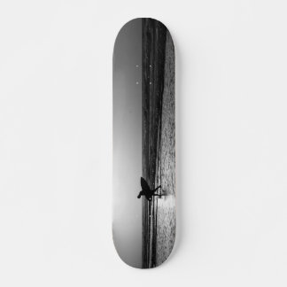 Morning Surfer Grayscale Skateboard