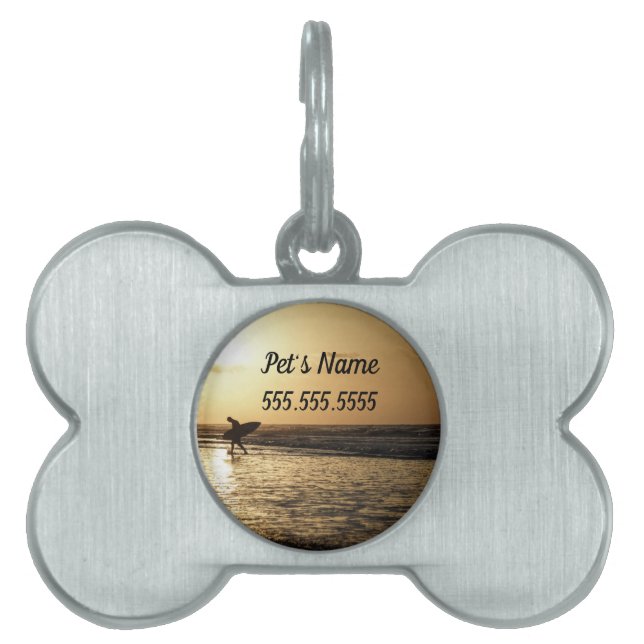 Morning Surfer Pet Tag (Front)