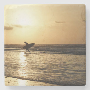 Morning Surfer Stone Coaster