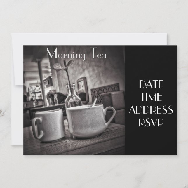 Morning Tea cafe party Invitation (Front)