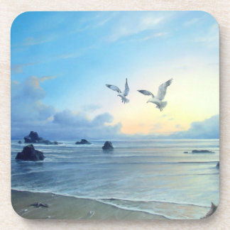 Morning Tides Beach Theme Plastic Coasters