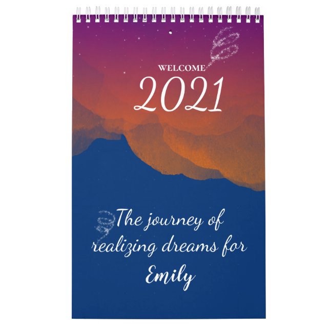 Morning twilight monthly motivational quotes 2021 calendar (Cover)