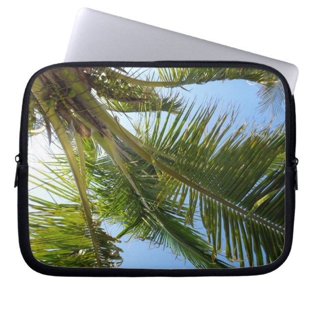 Morning under the palms laptop sleeve (Front)