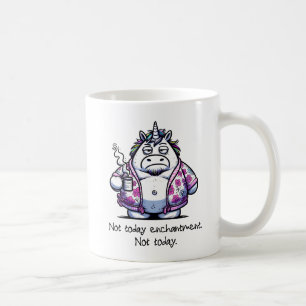 Morning Unicorn Drinking Coffee in a Bathrobe Mug