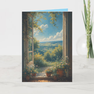 Morning View from the patio Card