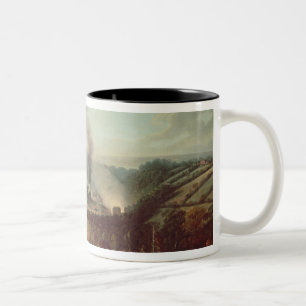 Morning view of Coalbrookdale, 1777 Two-Tone Coffee Mug
