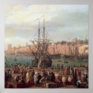 Morning View of the Inner Port of Marseille Poster