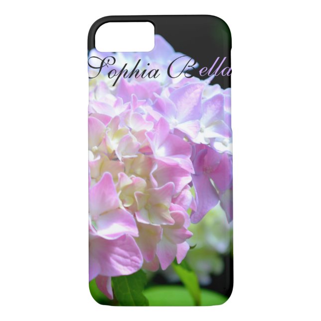 Morning Whisper - Hydrangea -monogrammed Case-Mate iPhone Case (Back)
