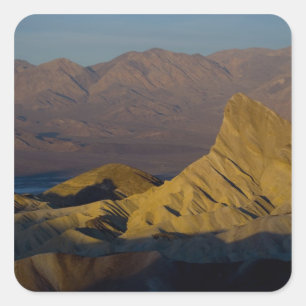 Mornings first light on Zabriskie Point and 3 Square Sticker