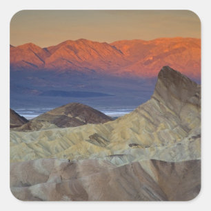 Mornings first light on Zabriskie Point and Square Sticker