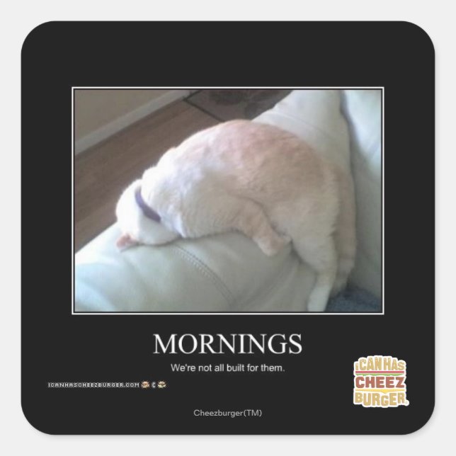 Mornings Square Sticker (Front)