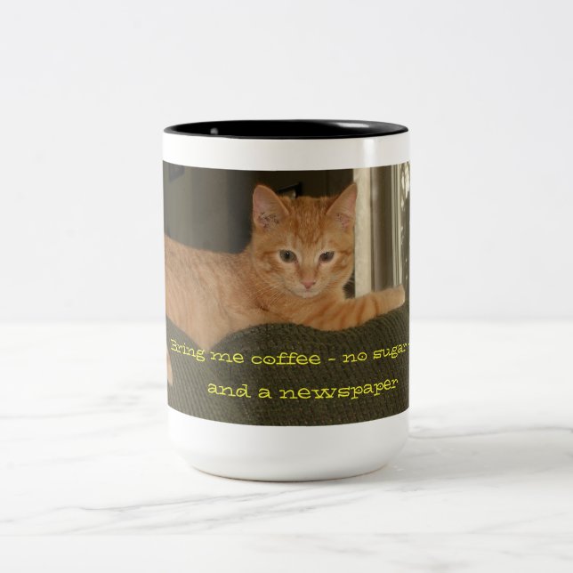 Mornings With The Cat Large Mug (Center)