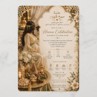 Moroccan 7-Month Henna Celebration Invitation
