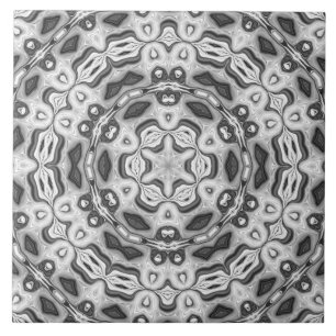 Moroccan african ethnic dark pattern kaleidoscope ceramic tile