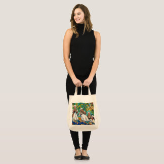 Moroccan Ahwash Amazigh Folk Art Print Tote Bag