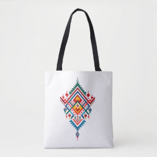 Moroccan Amazigh Geometric Pattern Traditional B Tote Bag