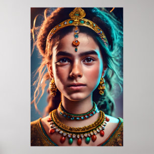 Moroccan Amazigh girl Poster