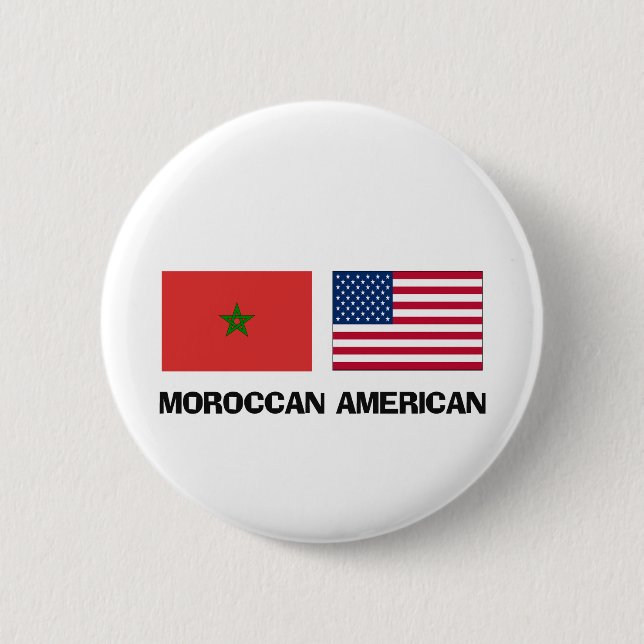 Moroccan American 6 Cm Round Badge (Front)