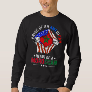 Moroccan American America Pride Foreign Country Mo Sweatshirt