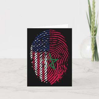 Moroccan American flag Independence day 4th of Card