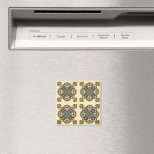 Moroccan Andalusian mosaic, mandala Magnet