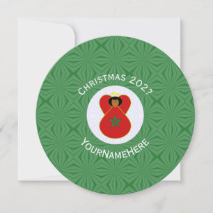 Moroccan Angel Christmas Flag Personalised Invitation