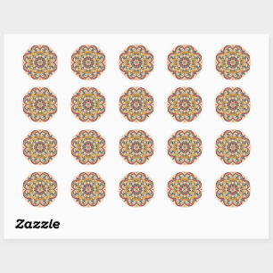 Moroccan Arabic mosaic Classic Round Sticker