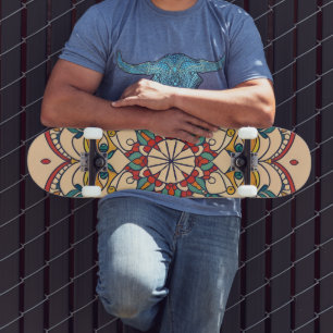 Moroccan Arabic mosaic Skateboard