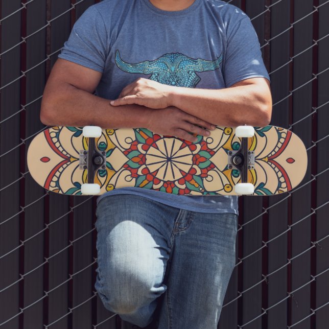 Moroccan Arabic mosaic Skateboard (Outdoor 3)