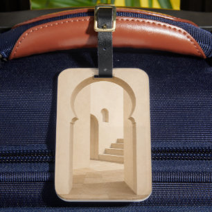Moroccan Arch Luggage Tag Minimalist Travel Acce