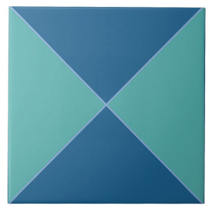Moroccan blue and green diamond pattern tile