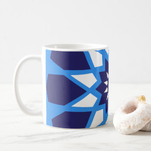Moroccan Blue And White Pattern Coffee Mug