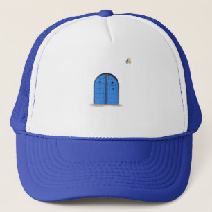 Moroccan Blue Door – Artistic Embroidered Cap