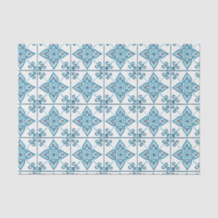 Moroccan Blue Tile Motif Tissue Paper